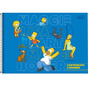 Caderno Espiral Cartografia e Desenho Capa Dura 80 Fls Simpson Tilibra 