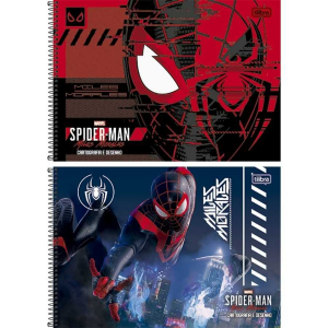 Caderno Espiral Cartografia e Desenho Capa Dura 80 Fls Spider-Man Game Tilibra 