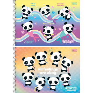 Caderno De Desenho Panda 80 folhas Tilibra