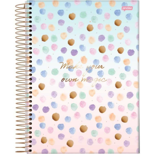 Caderno Espiral Univ. Capa Dura 12 Matérias 192 Fls La Creme Jandaia