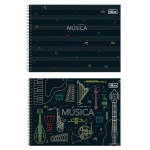 Caderno Espiral Música 1/4 (pequeno) Capa Dura 80 Fls Sortido Tilibra 306193
