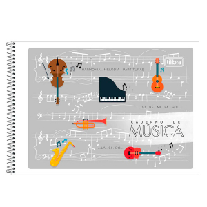 Caderno Espiral Música 1/4 (pequeno) Capa Dura 80 Fls Tilibra 306193