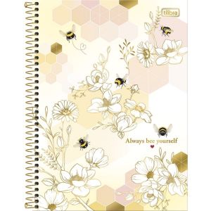 Caderno Espiral Univ. Capa Dura 10 Matérias 160 Fls Honey Bee Tilibra