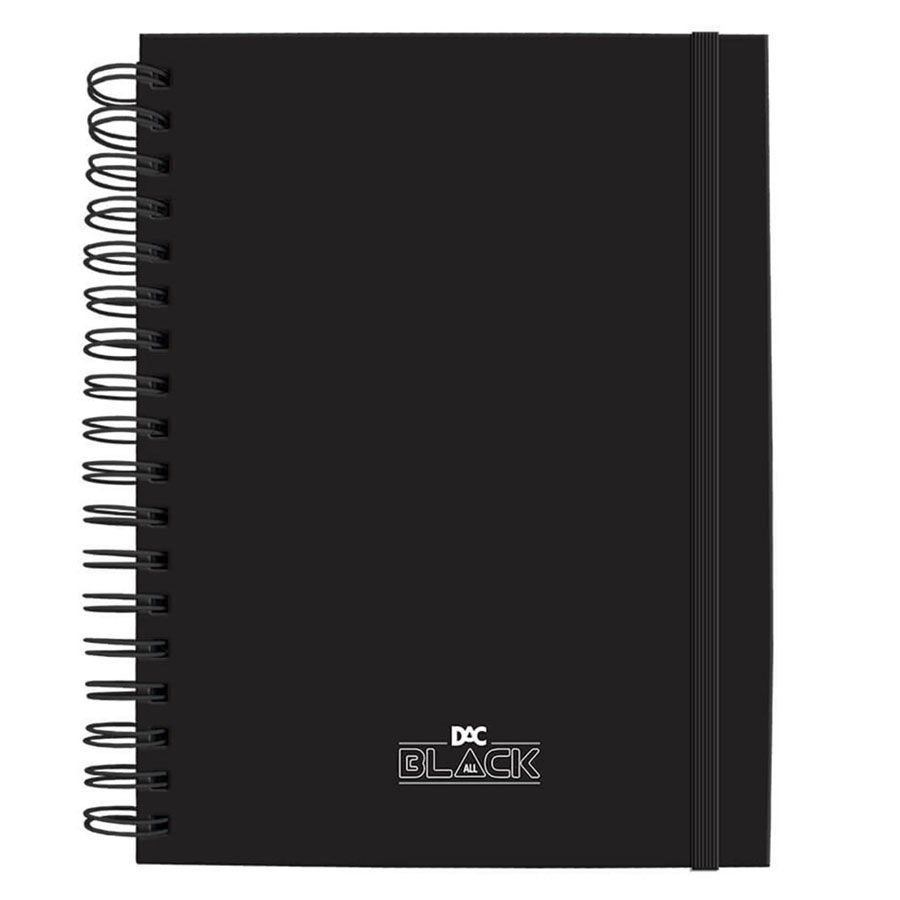 Caderno Desmontável Univ. 10 Matérias 80 Fls Smart All Black DAC 3643