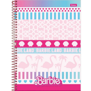 Caderno Universitário Espiral Barbie 80fls - Foroni - Livraria e