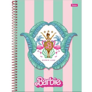 Caderno Espiral Univ. Capa Dura 1 Matéria 80 Fls Barbie Teen Foroni