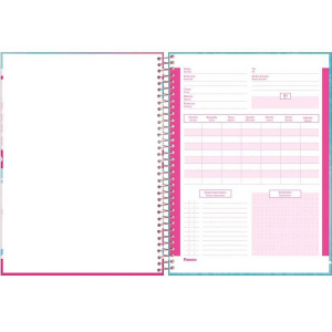 Caderno Espiral Univ. Capa Dura 1 Matéria 80 Fls Barbie Teen Foroni