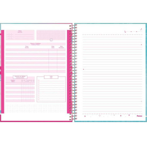 Caderno Espiral Univ. Capa Dura 1 Matéria 80 Fls Barbie Teen Foroni