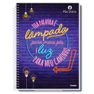 Caderno Espiral Univ. Capa Dura 1 Matéria 80 Fls Pão Diario Floral Credeal