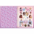 Caderno Quadriculado Brochura Univ. 1 x 1cm Capa Dura 40 Fls Princesas Tilibra
