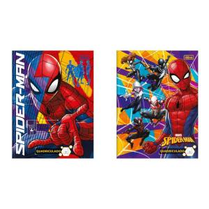 Caderno Quadriculado Brochura Univ. 10x10mm Capa Dura 40 fls Spider Man Tilibra