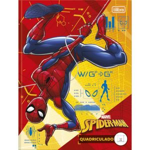 Caderno Quadriculado Brochura Univ. 10x10mm Capa Dura 40 fls Spider Man Tilibra
