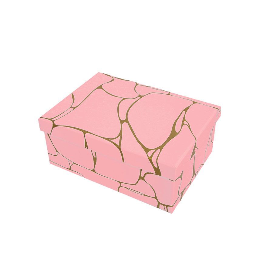 Caixa para Presente Cartonada Retangular 29 x 21,5 x 12,5cm Rosa VMP