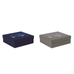 Caixa para Presente Retangular 22 x 21 x 7,5cm Premium Kraft Coração Branco M