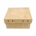 Caixa Quadrada Passa Fita MDF 15,5 x 15,5 x 7,5 cm