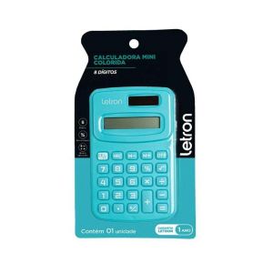Calculadora Bolso 8 Dígitos Mini Colorida Letron