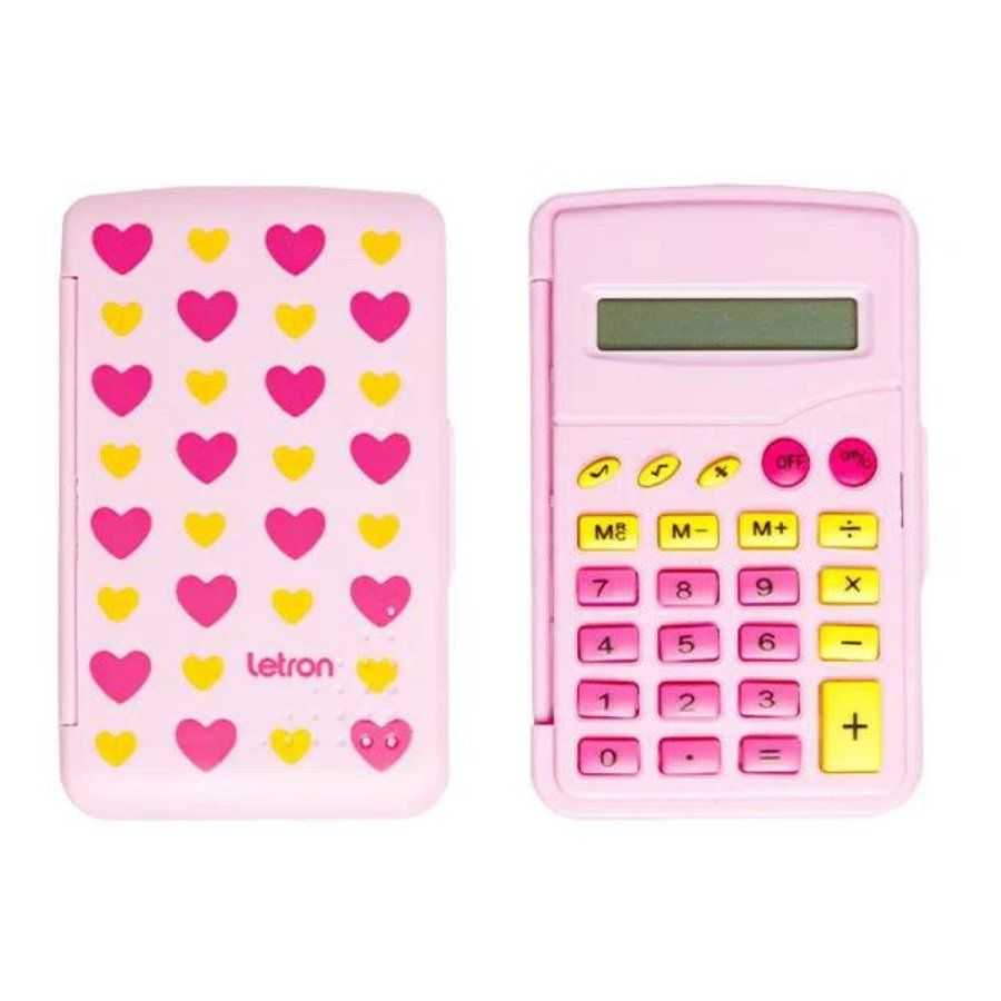 Calculadora Bolso 8 Dígitos Pink Vibes Letron