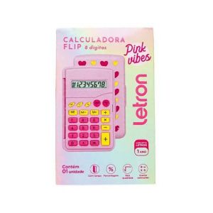 Calculadora Bolso 8 Dígitos Pink Vibes Letron