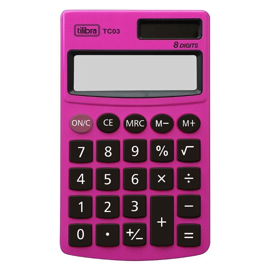 Calculadora Bolso 8 Digitos TC03 Pink Tilibra 238937
