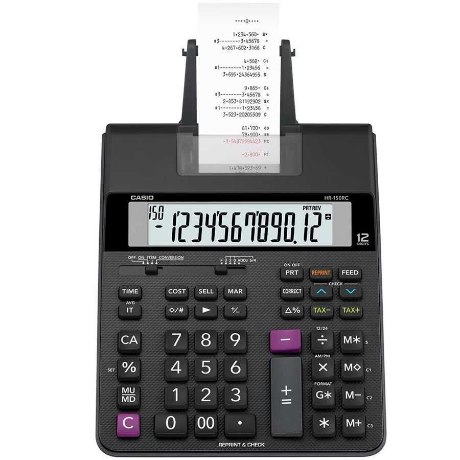 Calculadora com Bobina 12 Dígitos Casio HR-150RC
