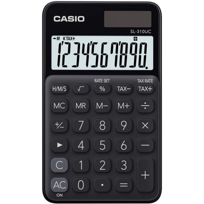 Calculadora Mesa 12 Dígitos Casio Black MS-20UC-BK