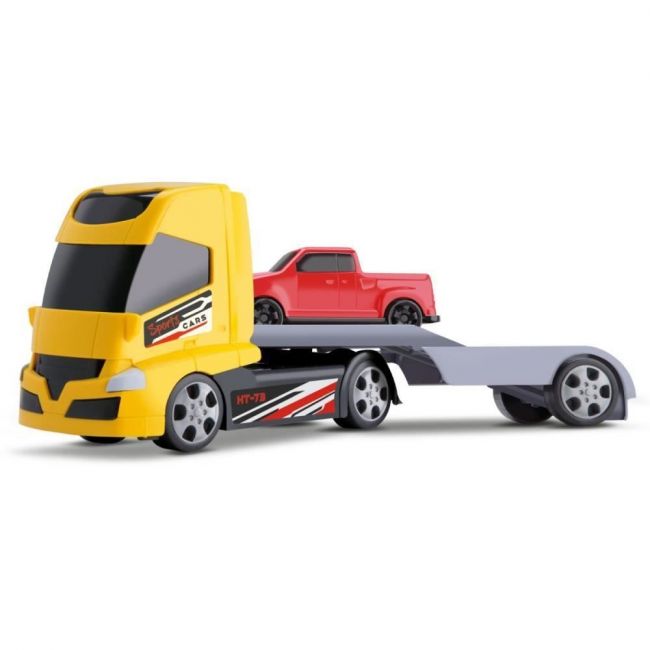 Caminhão Heavy Truck Cegonha Sports Cars Orange Toys 0493