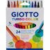Caneta Hidrográfica 24 Cores Turbo Color Giotto 071500SA
