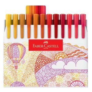 Caneta Hidrográfica Faber Castell Fine Pen 0,4mm Estojo c/48 cores