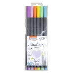 Caneta Hidrográfica Soul Fineliner 0.4mm Estojo c/6 Cores Tons Pastel BRW FI0003