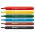 Caneta Hidrográfica Jumbo 06 Cores Triangular Faber Castell 15.0206J