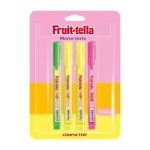 Caneta Marca Texto Compactor Fruit-Tella c/4 Unid 3 cores 