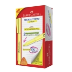 Caneta Marca Texto Faber Castell Grifpen cx c/12 Unid - Amarelo MT/AMZF