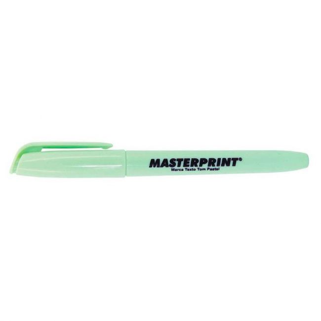 Caneta Marca Texto Masterprint Pastel MP 612 cx c/6 - Verde