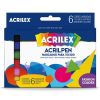 Caneta para Tecido Acrilpen c/6 Cores Acrilex 04416 Unid