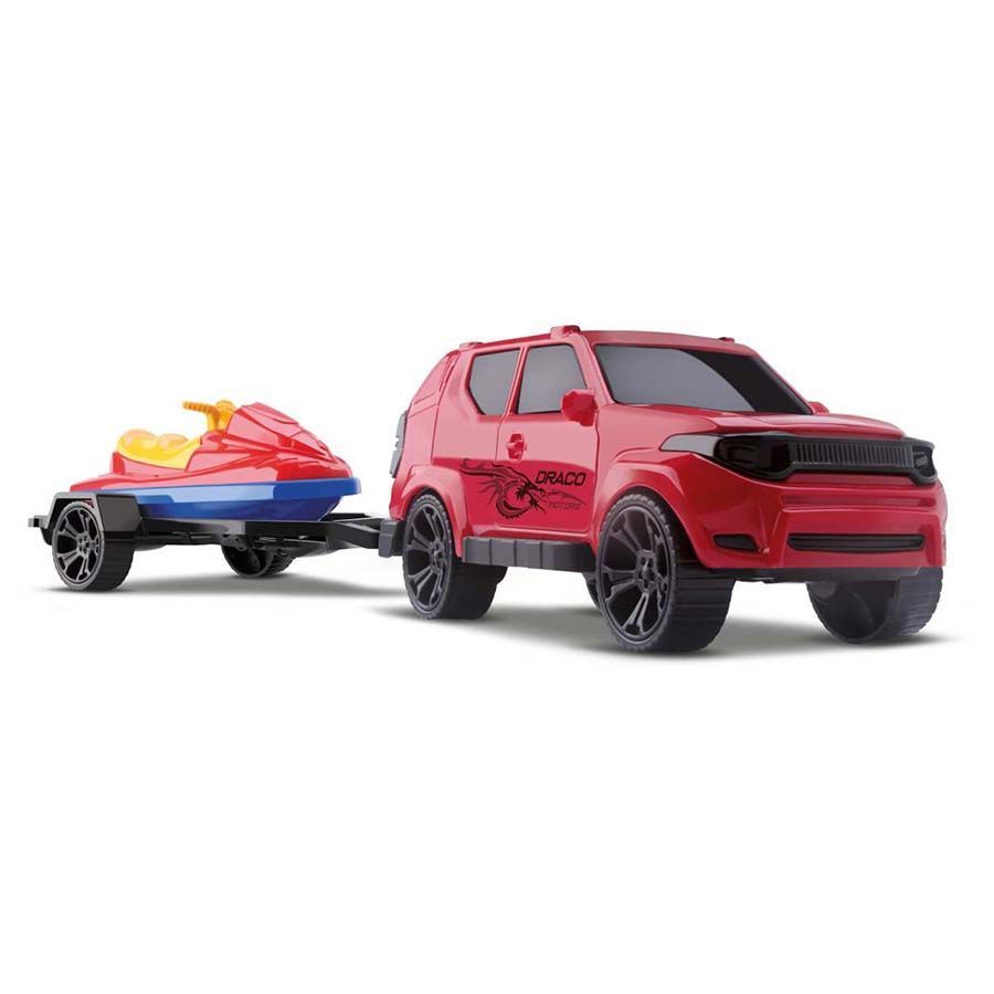 Carrinho Draco Motors Jeep Com Jet Ski Sortido Orange Toys 0497