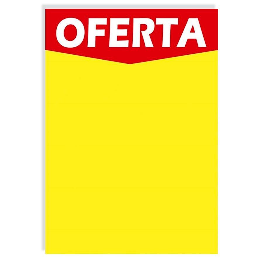 Cartaz de Oferta Retângular 29 x 42cm Pct c/ 20 Fls Amarelo Radex 4950