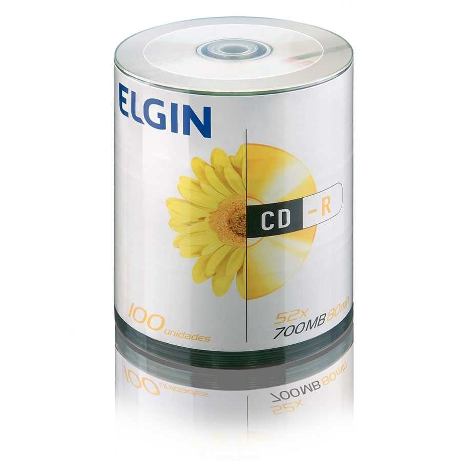 CD-R Gravável 700MB Elgin c/ 100 Unid 