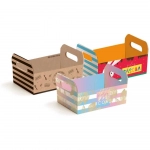 Cesta de Papel para Presente Decorada Páscoa 25x19x10cm Cromus