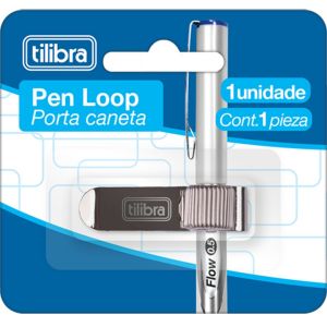 Clip Porta Caneta Pen Loop Prata Tilibra 346659