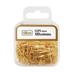 Clips Colorido Nº 2/0 Dourado c/120 Unid Tilibra 178179