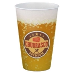 Copo Descartável de Papel Decorado 250ml c/08 Unid Churrasco e Bar Make+ 