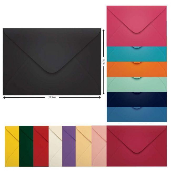 Envelope Color Convite 160x235mm cx c/100 Unid Scrity