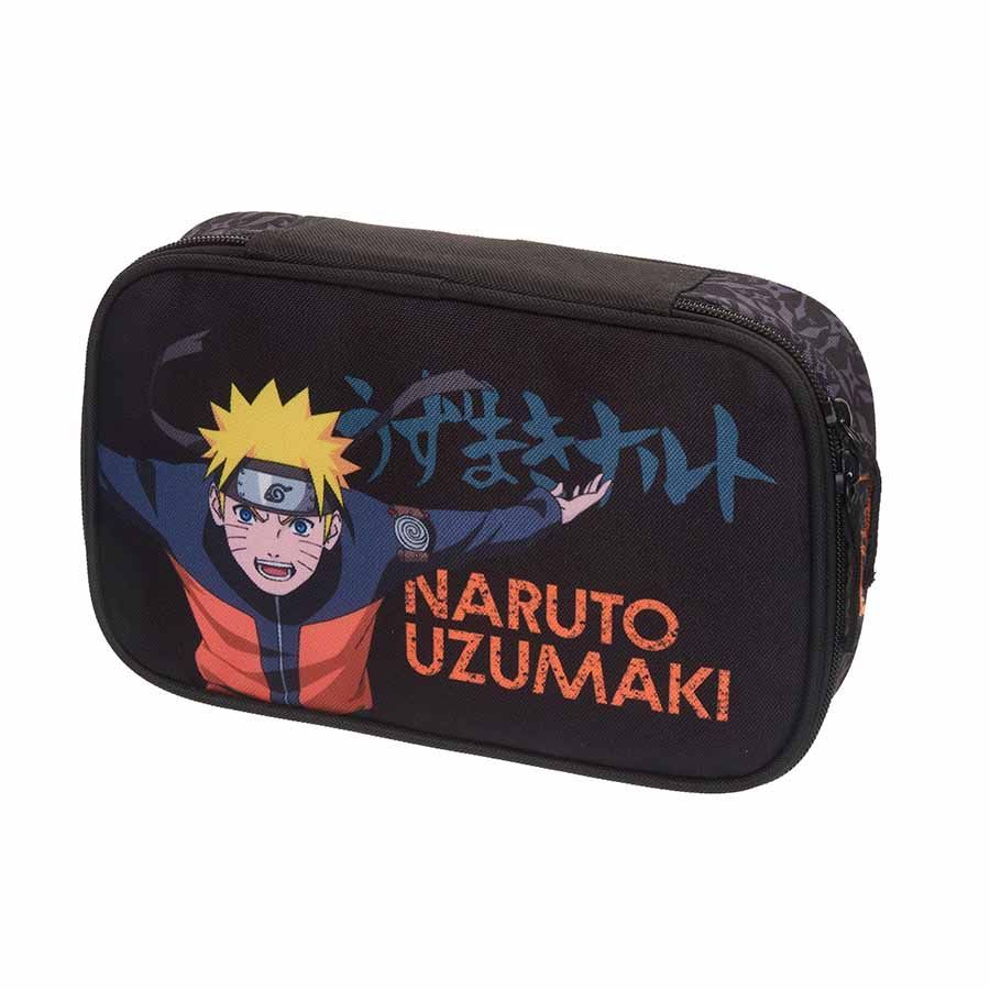 Estojo Escolar Naruto Anime - Preto