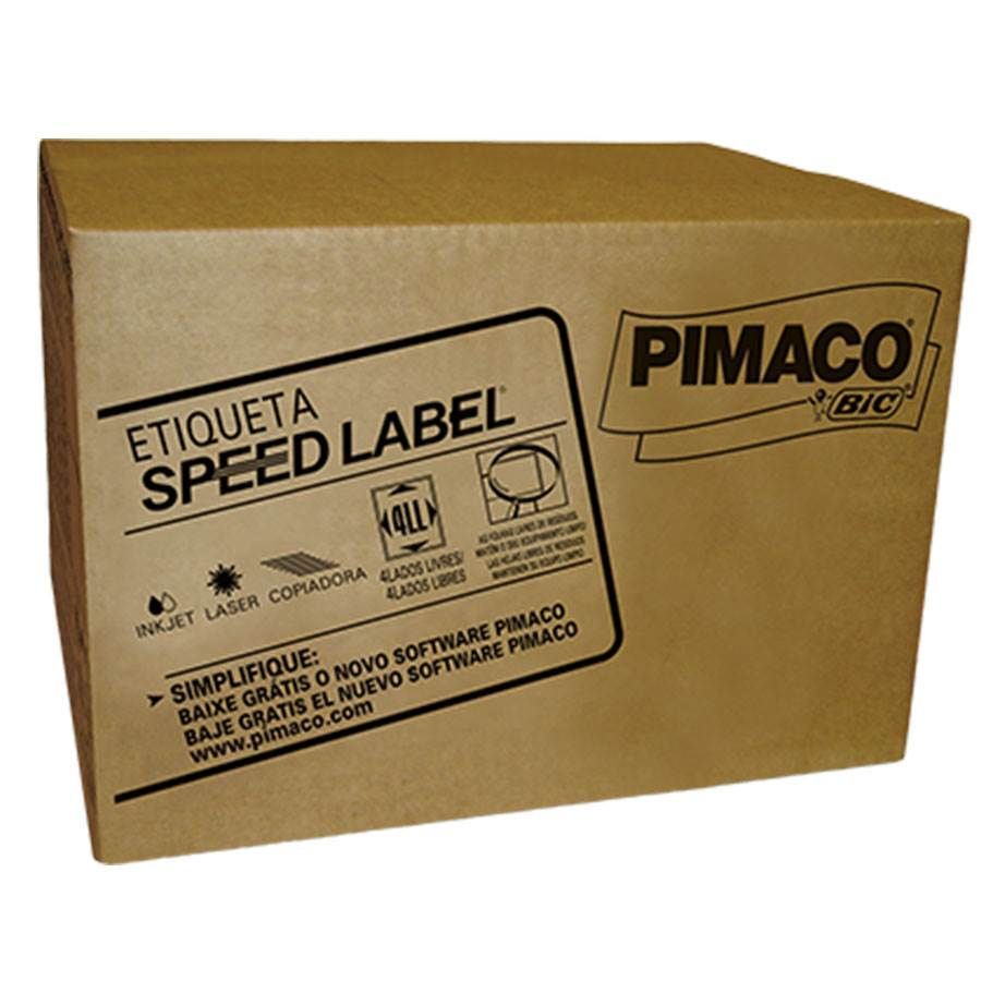 Etiqueta InkJet Laser A4 14 E.F 38,1 x 99,0mm cx c/1000 fls Pimaco SLA41063 Speed Label 