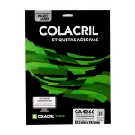 Etiqueta InkJet Laser A4 21 E.F 38,1 x 63,5mm cx c/25 Fls Colacril CA4260