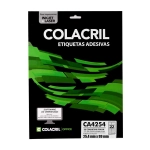 Etiqueta InkJet Laser A4 22 E.F 25,4 x 99,0mm  cx c/25 Fls Colacril CA4254