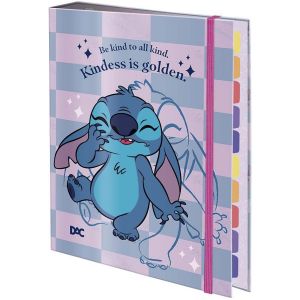 Fichário Colegial Cartonado Stitch com Elástico Dac 4076