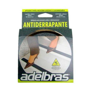 Fita Antiderrapante 50mm x 5m 915 Preto - Adelbras