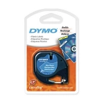 Fita para Rotulador Eletrônico Dymo 12mm x 4m Poliéster LetraTag Preto/Azul 91335