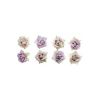 Flores Artesanais Rosas Lilás com Glitter - Toke e Crie 20515